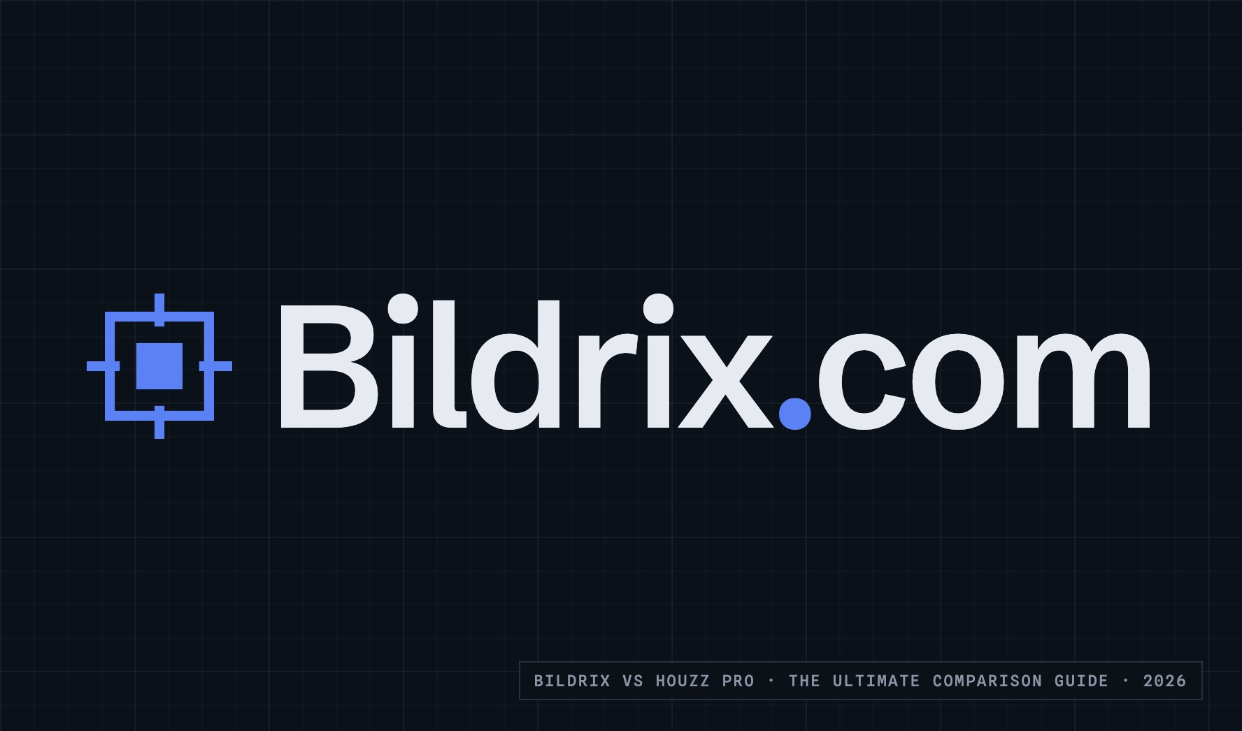 Bildrix.com wordmark on the Blueprint Night drafting grid